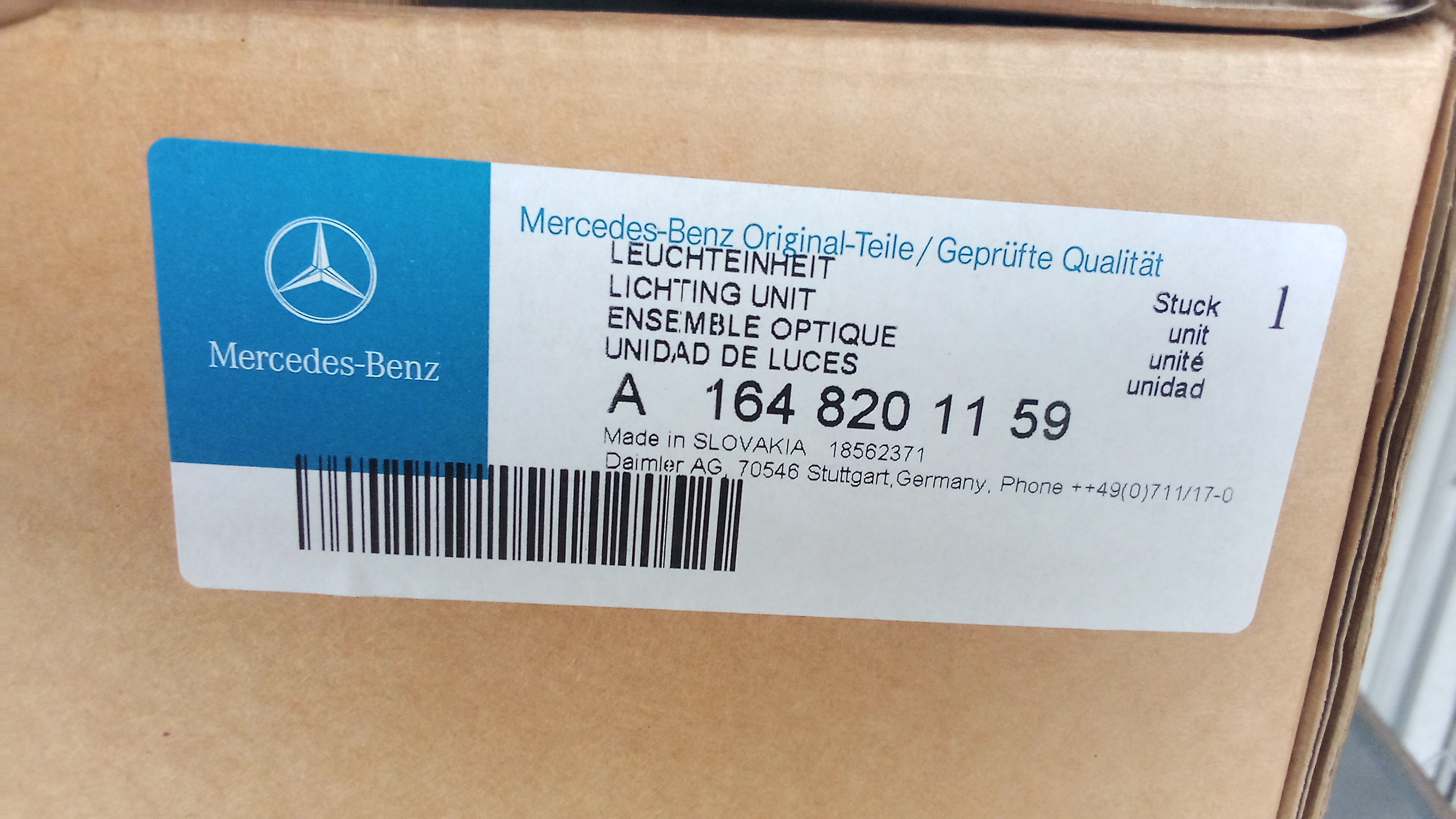 A1648201159 Mercedes W164 M-Klasse ML H7 Scheinwerfer Links #41
