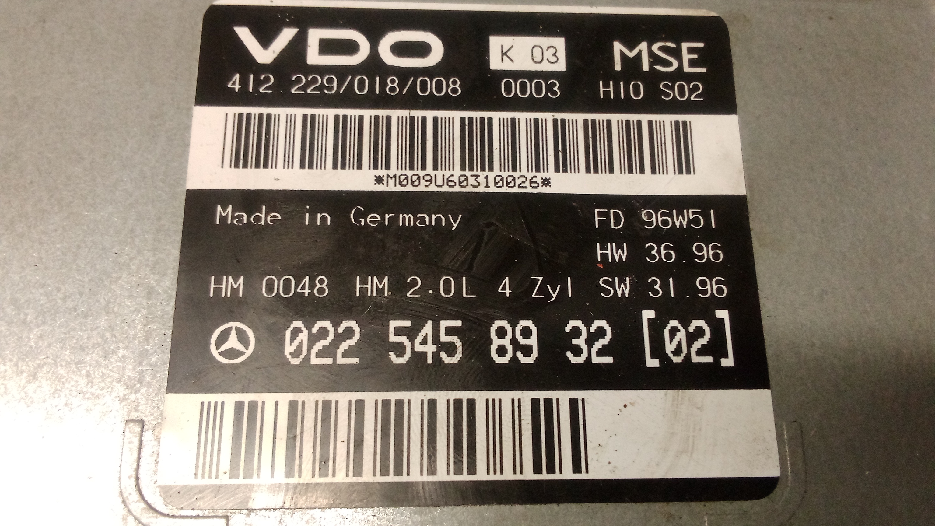 A0225458932 SAM Motorsteuergerät STEUERGERAET #8i