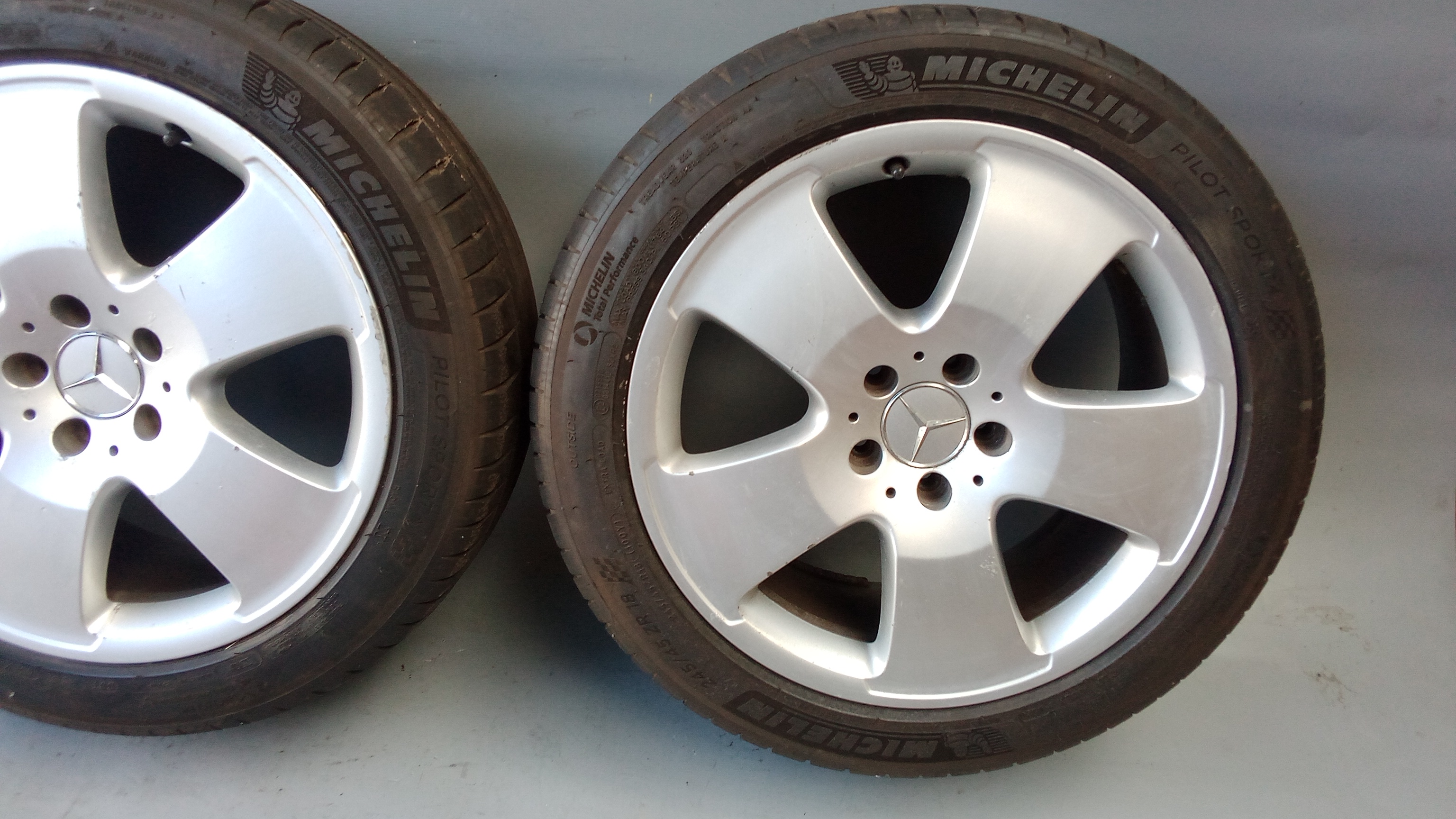 A2214012102 Mercedes W221 S-Klasse Alufelgen Sommerreifen 255 45 ZR18 103Y Michelin #XA