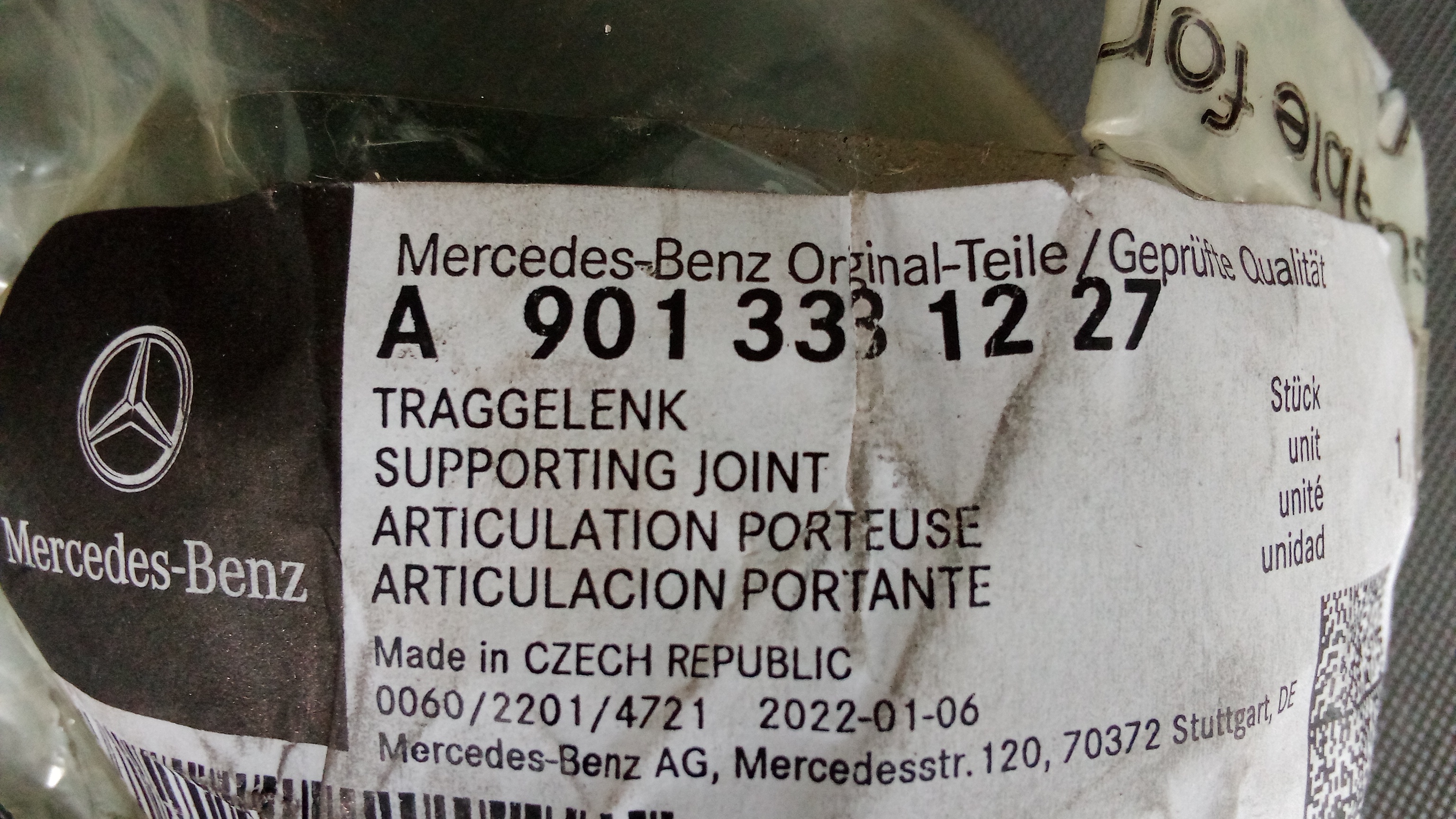 A9013331227 Mercedes Sprinter Traggelenk