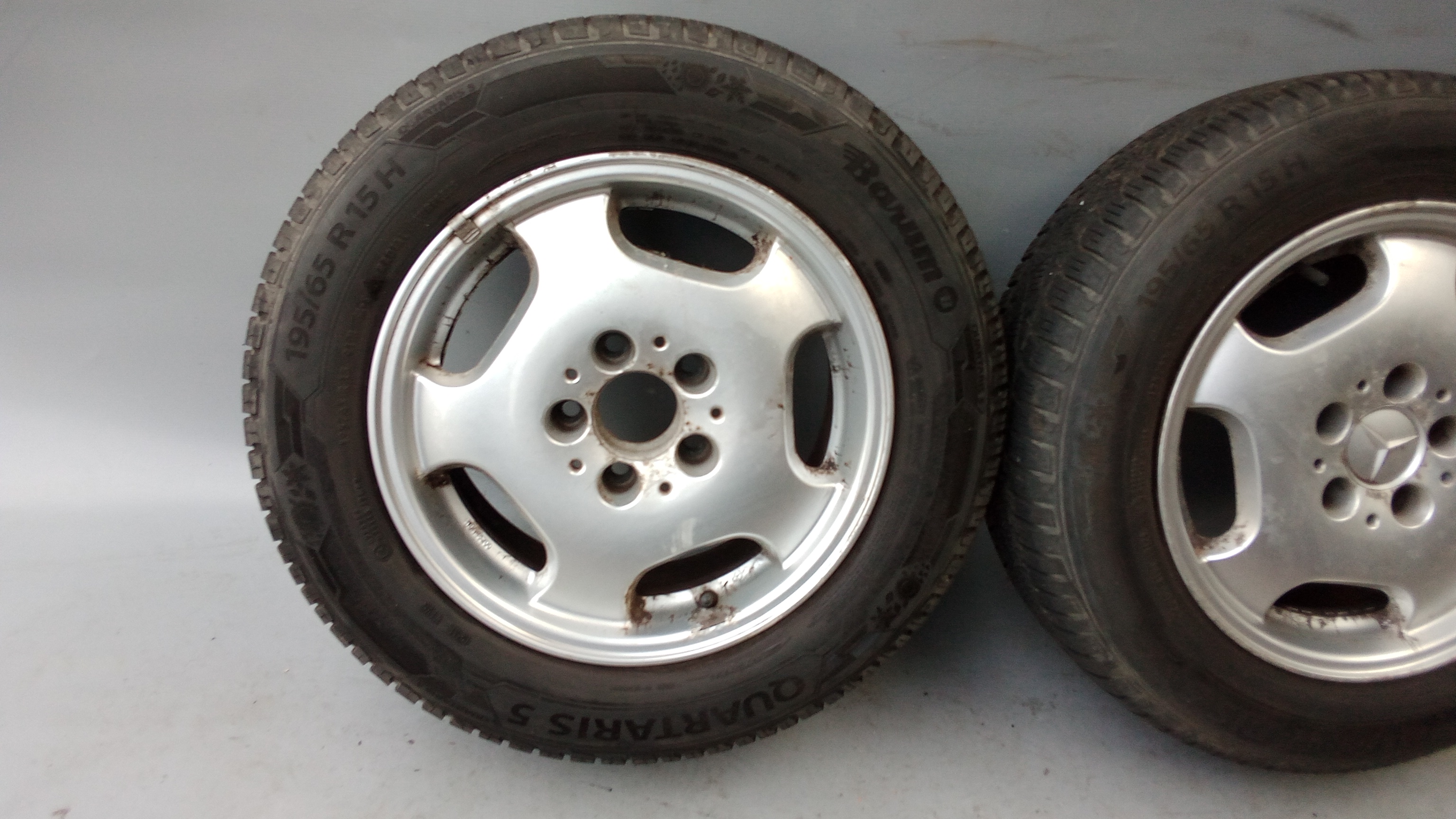 KBA45200 Mercedes W202 W208 W203 R170 Alufelgen + Allwetterreifen 7x15 et37 195 65 R15 #Hj