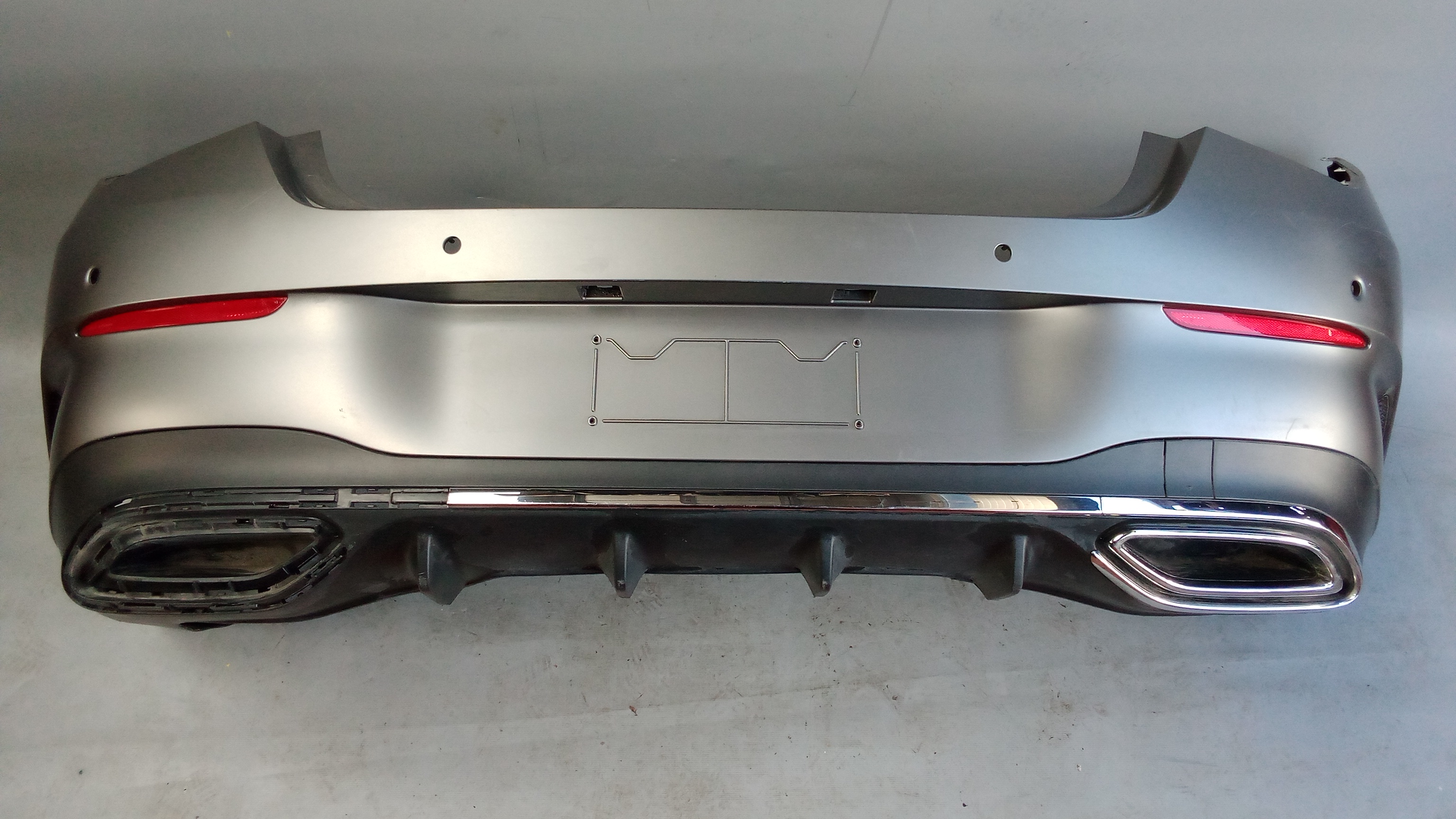 A1188859501 7662 Mercedes C118 CLA AMG Stoßstange Hinten Mountaingrau #9F