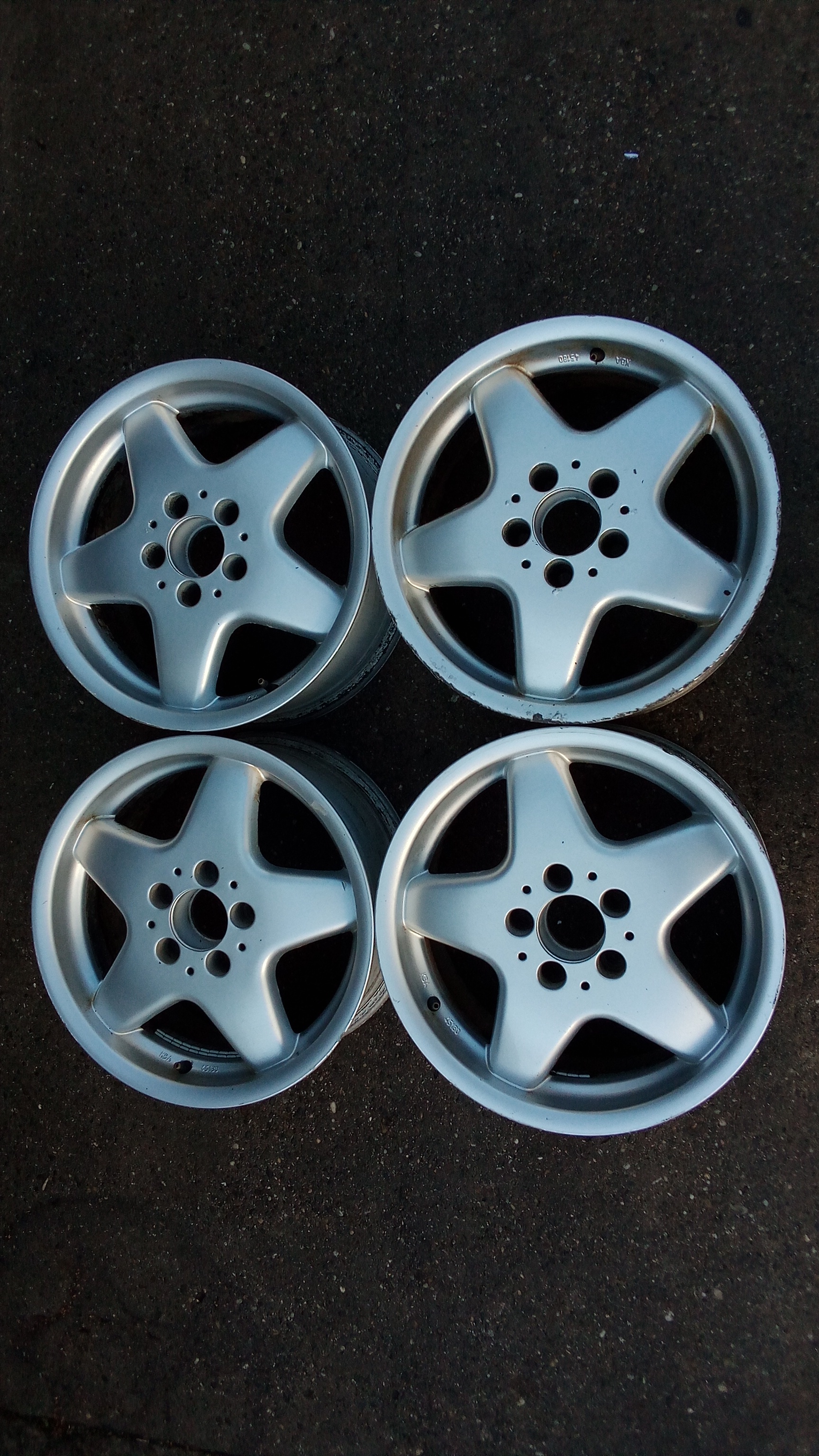 Mercedes W168 W201 W124 W210 / 4x Alufelgen Satz 7,5x16 et38 5x112 / KBA 45180 #44