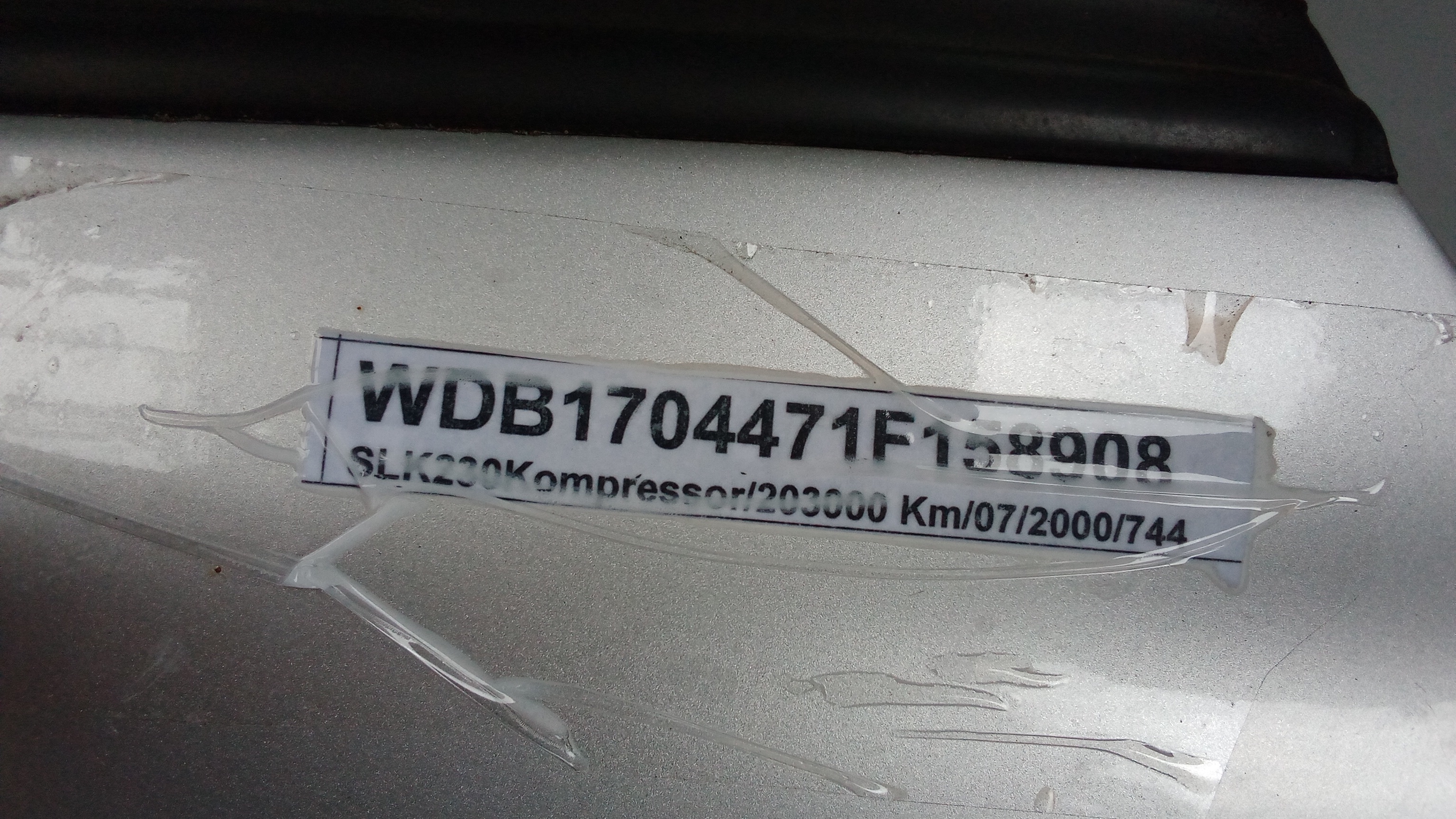 A1707201105 744 R170 SLK Fahrertür Tür Vorne Links Brillantsilber Türpappe #C6
