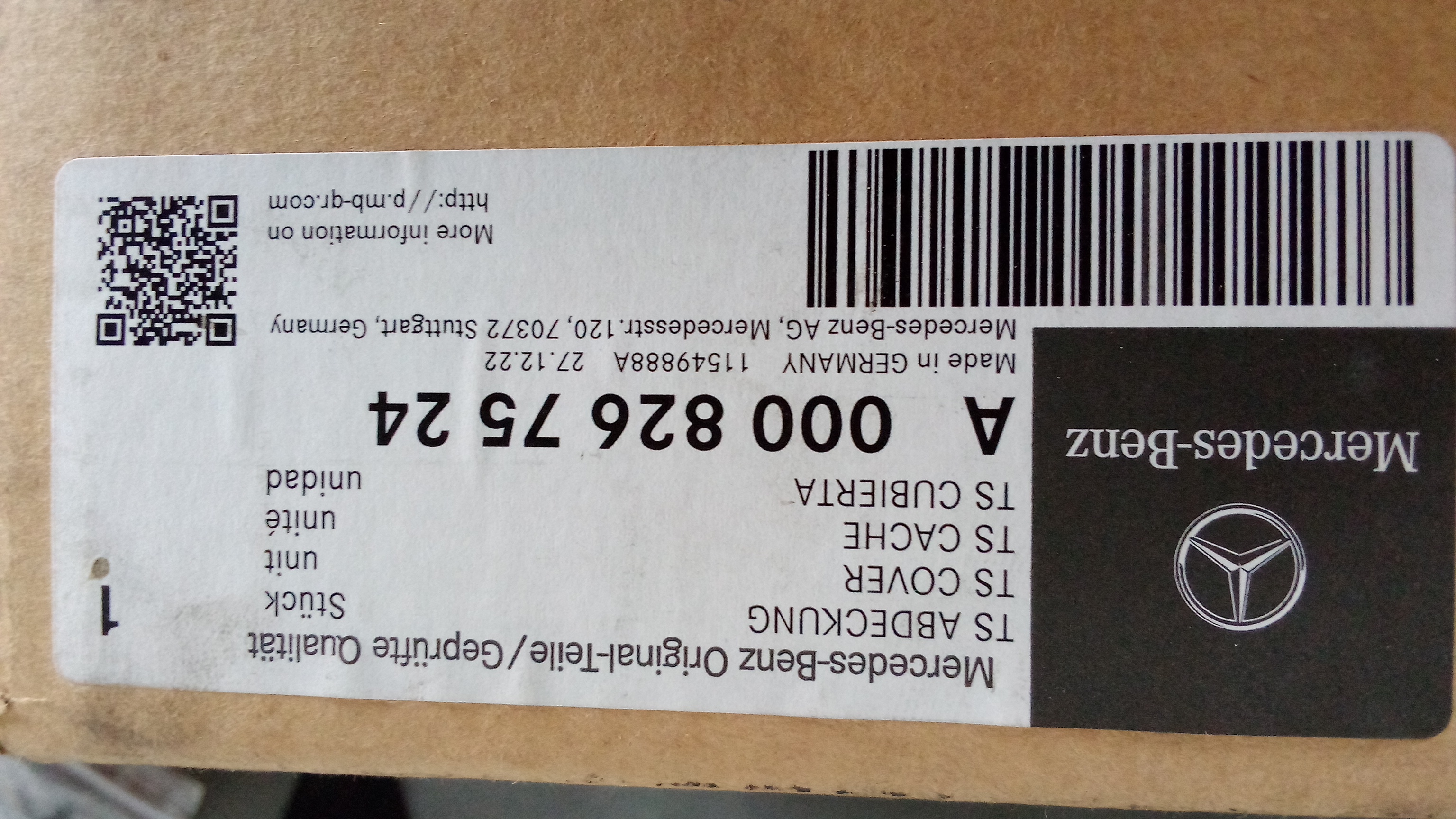 A0008267524 Mercedes W906 Sprinter Abdeckung Für Kamera #00