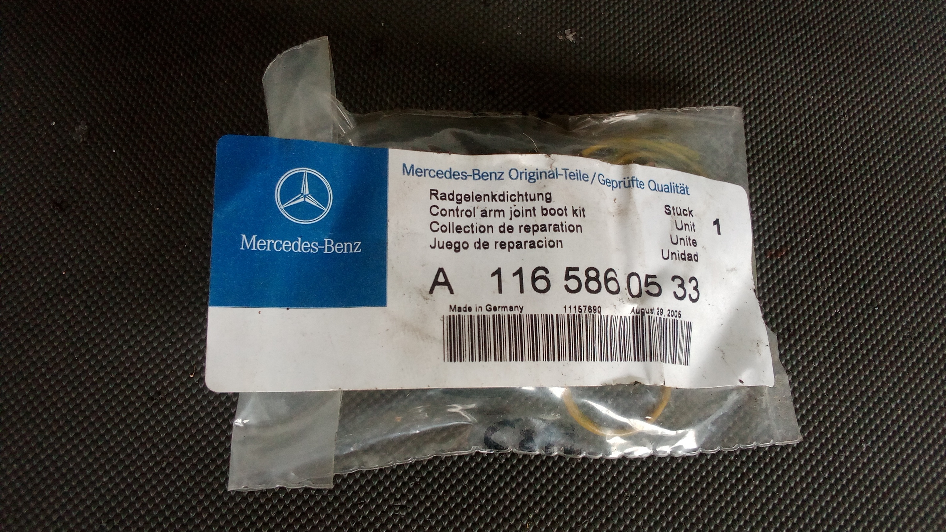 A1165860533 Mercedes W126 W123 W116 Reparatursatz Manschette Führungsgelenk