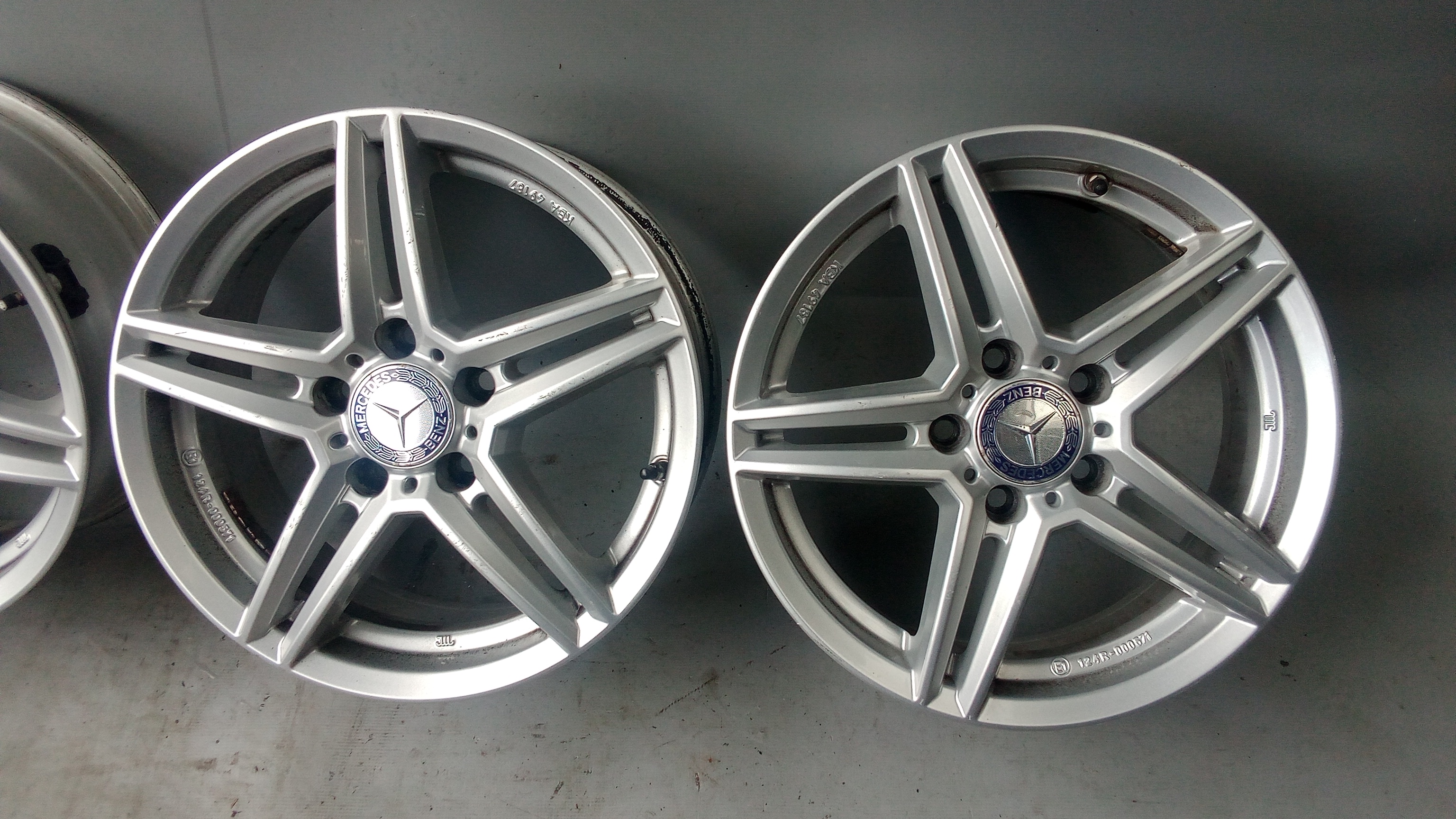 KBA 49187 4x Alufelgen Uniwheels A-B-Klasse 6,5x16 et49 LK 5x112 16" RDK #7
