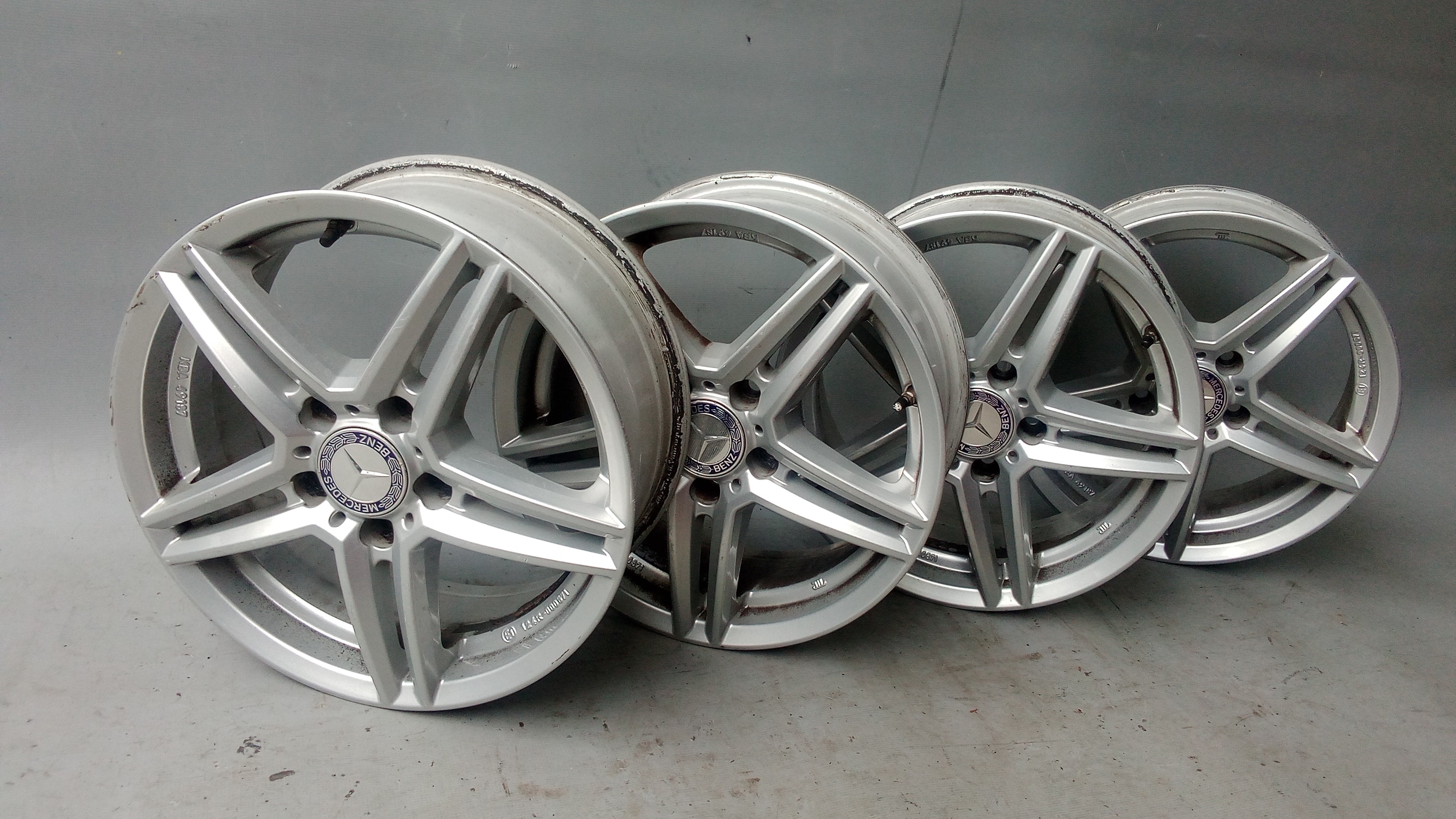 KBA 49187 4x Alufelgen Uniwheels A-B-Klasse 6,5x16 et49 LK 5x112 16" RDK #7