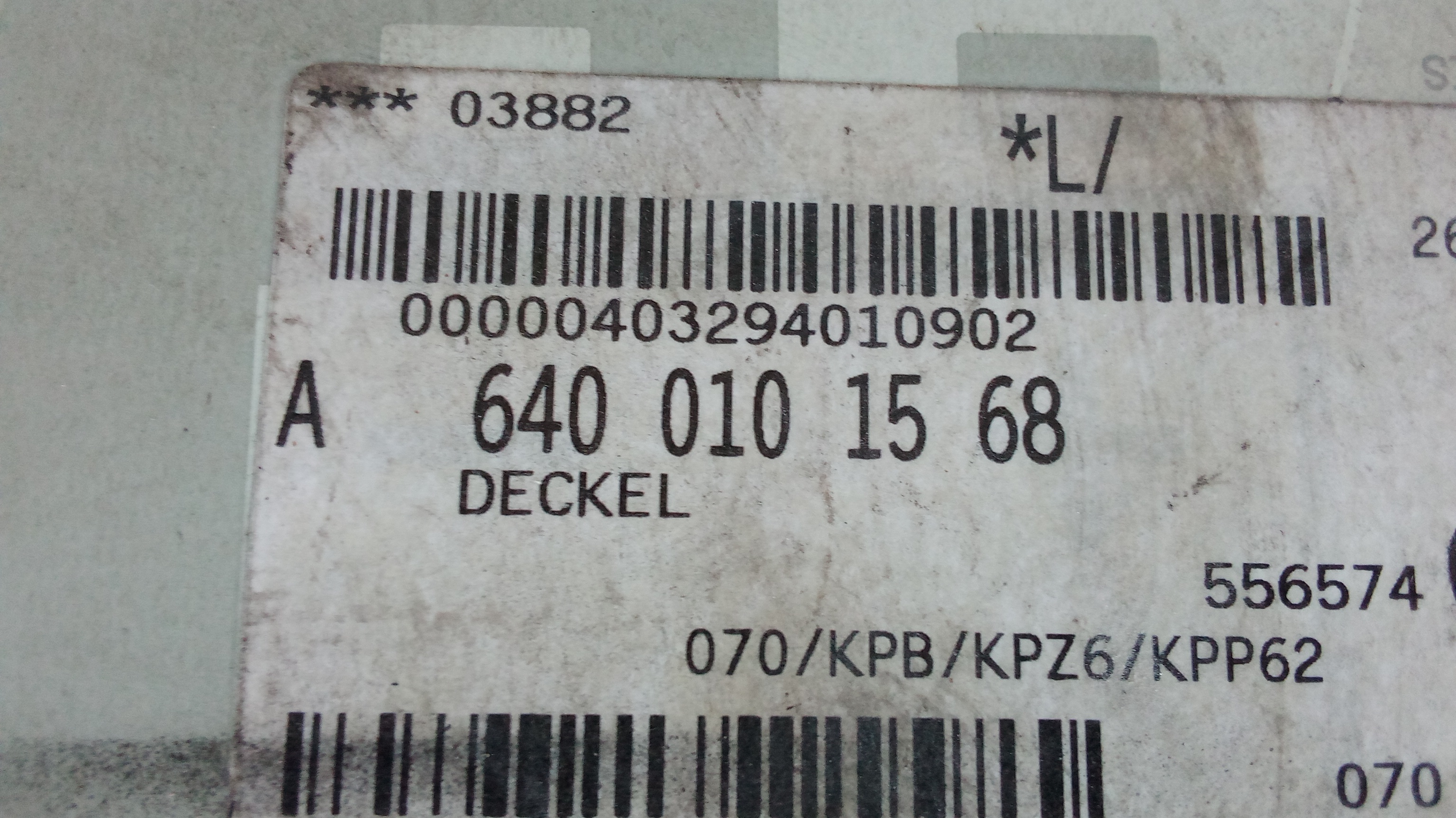 A6400101568 OM639 OM640 Mercedes Wellendichtring Simmerring