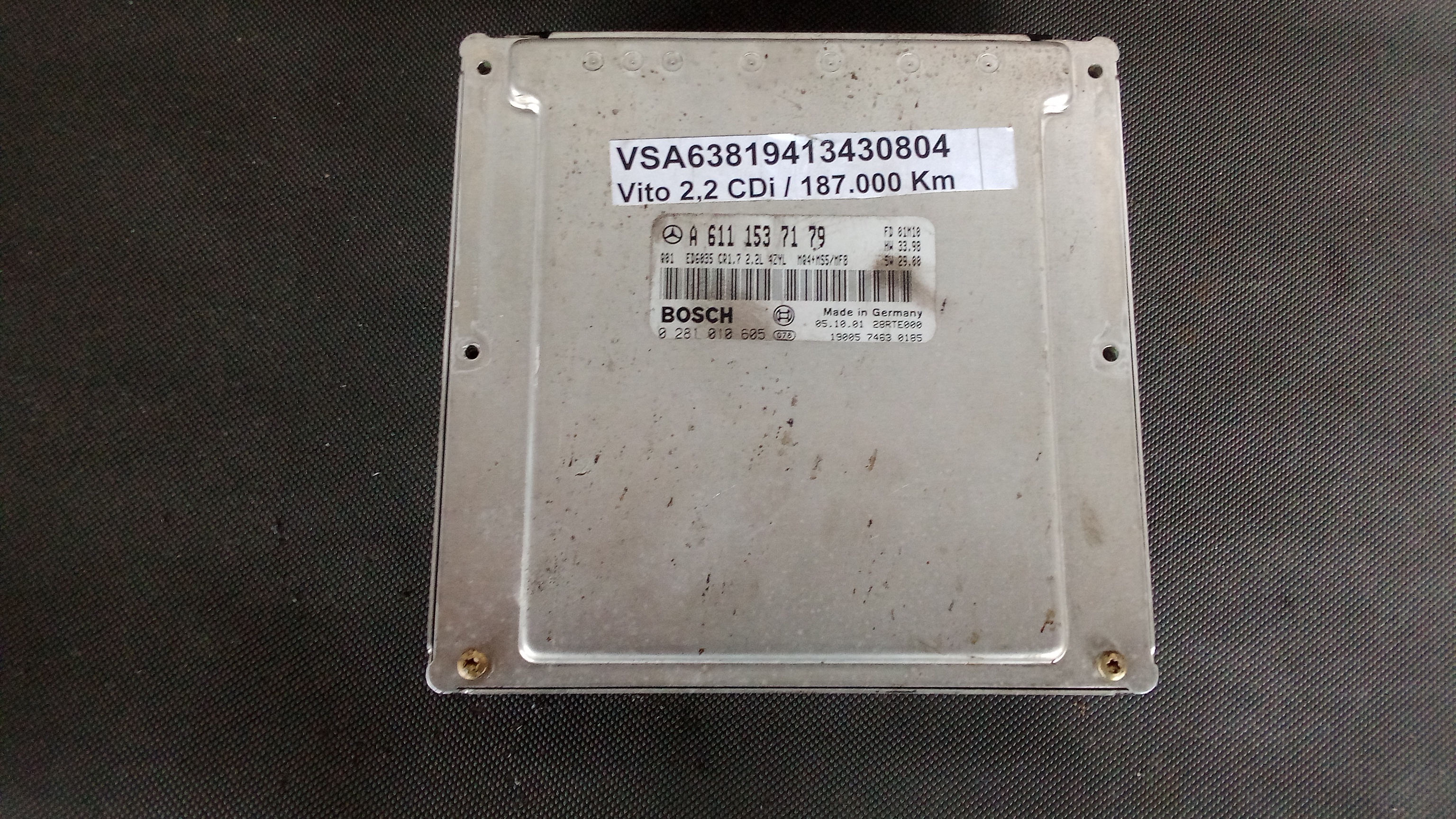 Mercedes W638 Vito Viano Steuergerät Motorsteuergerät A6111537179