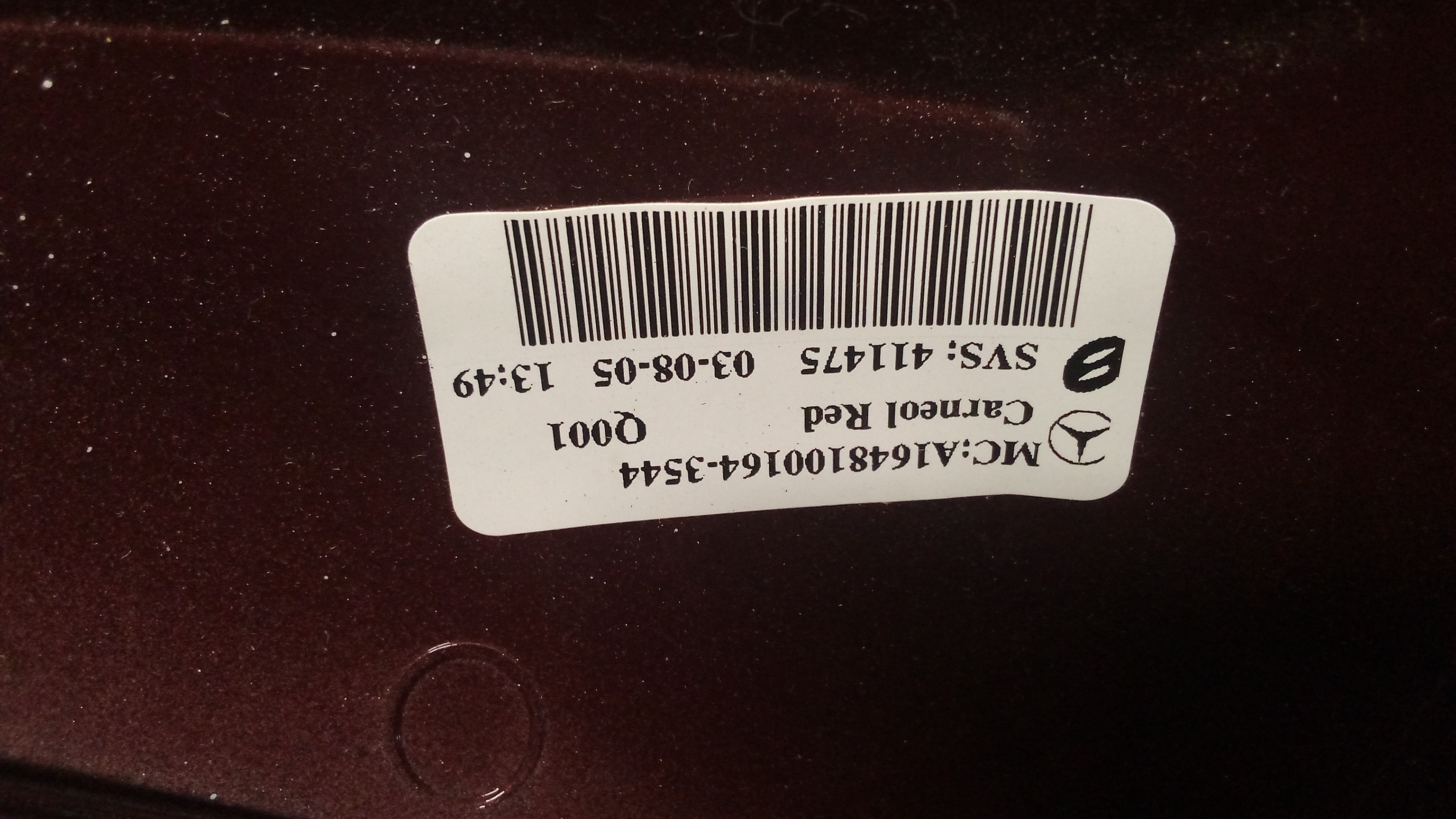 A1648100164 3544 Mercedes W164 W251 M-R-Klasse Spiegel Kappe Links Rot Carneol Red #3M