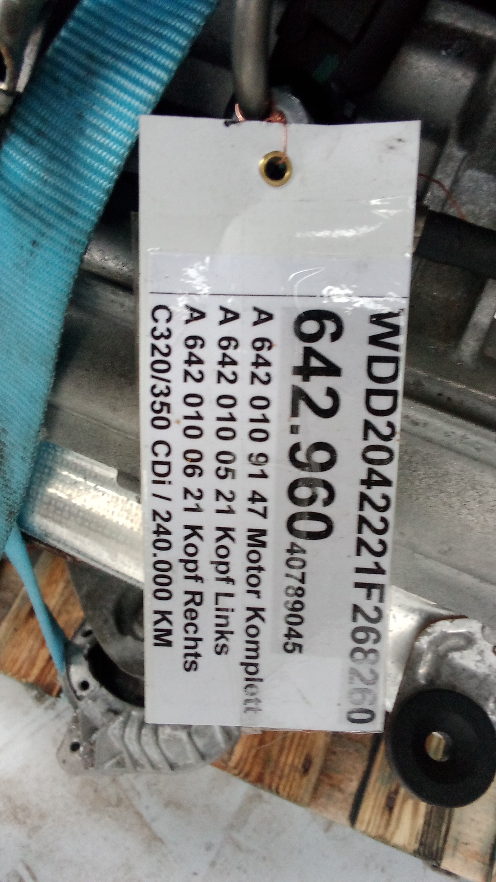 642960 642.960 OM642 Mercedes C320 C350 W204 C-Klasse Motor Diesel A6420109147 #93