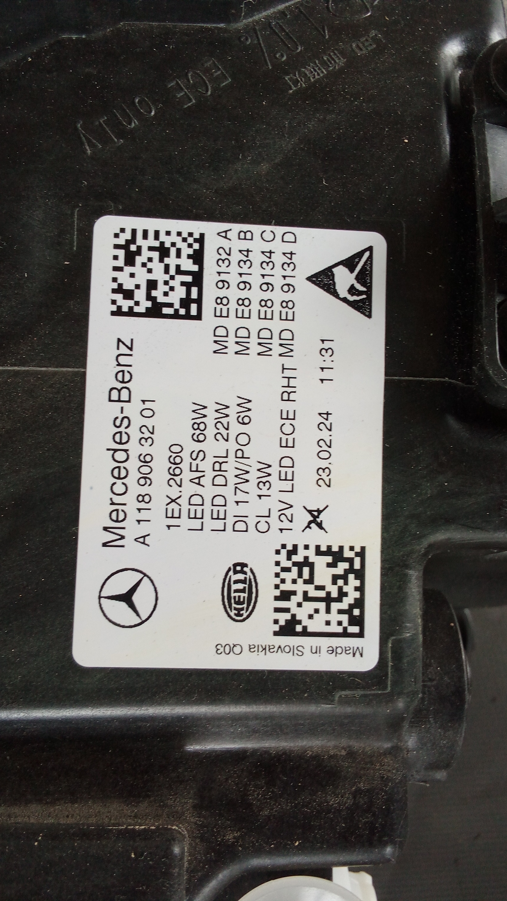 A1189063201 Mercedes C118 CLA Scheinwerfer LED Dynamisch Rechts #9