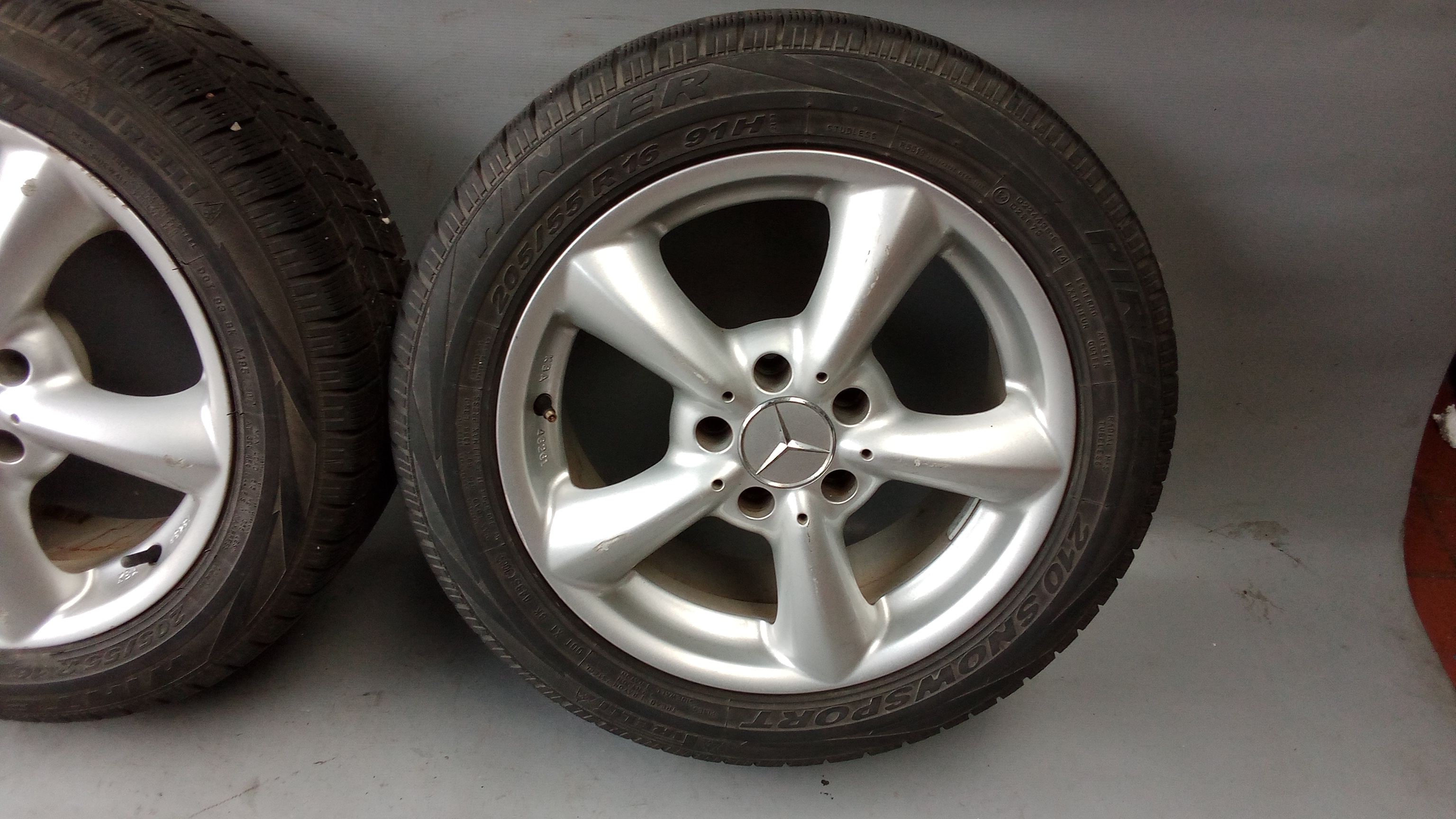 KBA46261 Mercedes W202 R170 Alufelgen + Winterreifen 7x16 et38 205 55 R16 #HK
