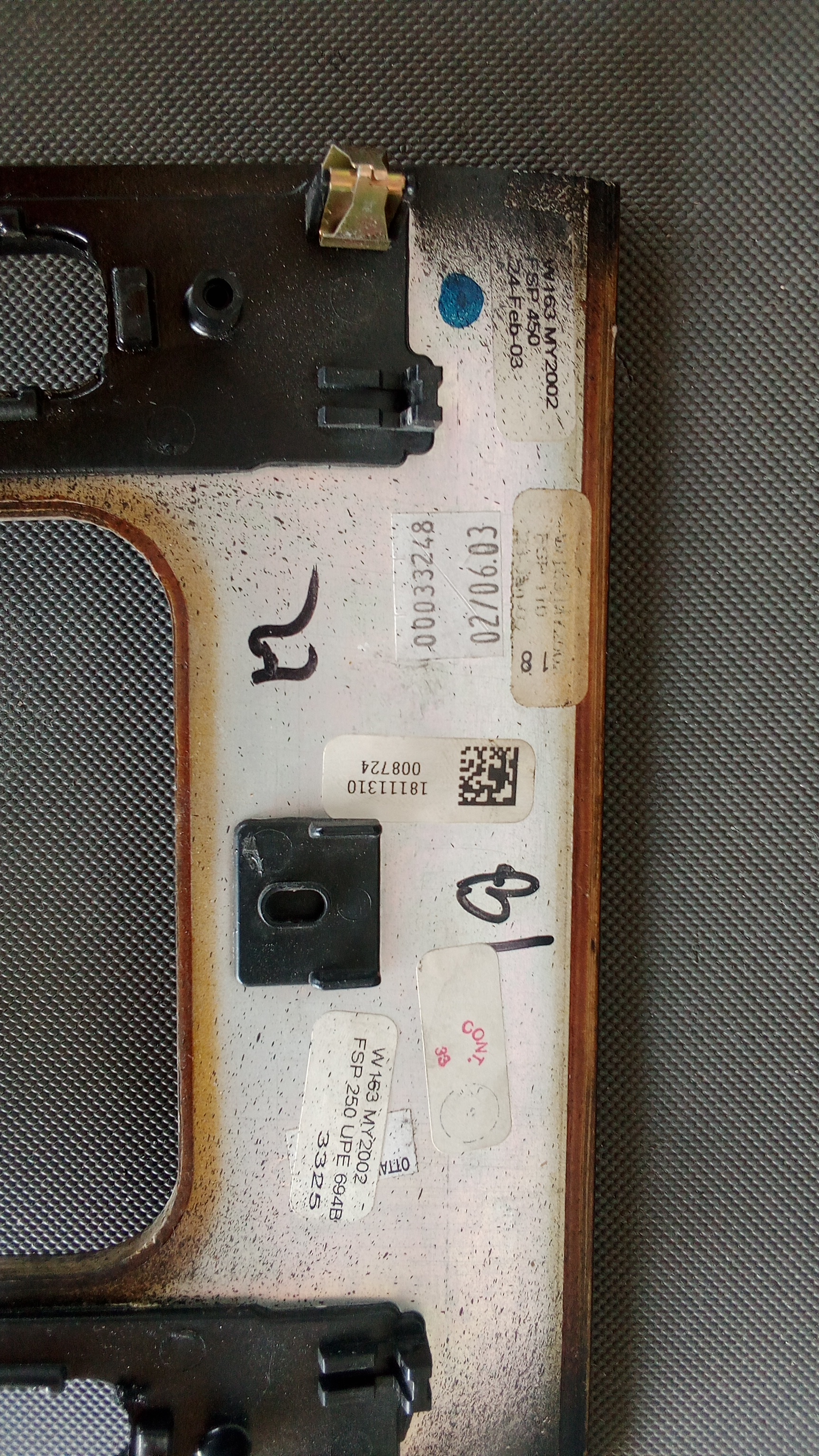 A1636805839 Mercedes W163 ML Abdeckung Mittelkonsole Wurzelnuss #63