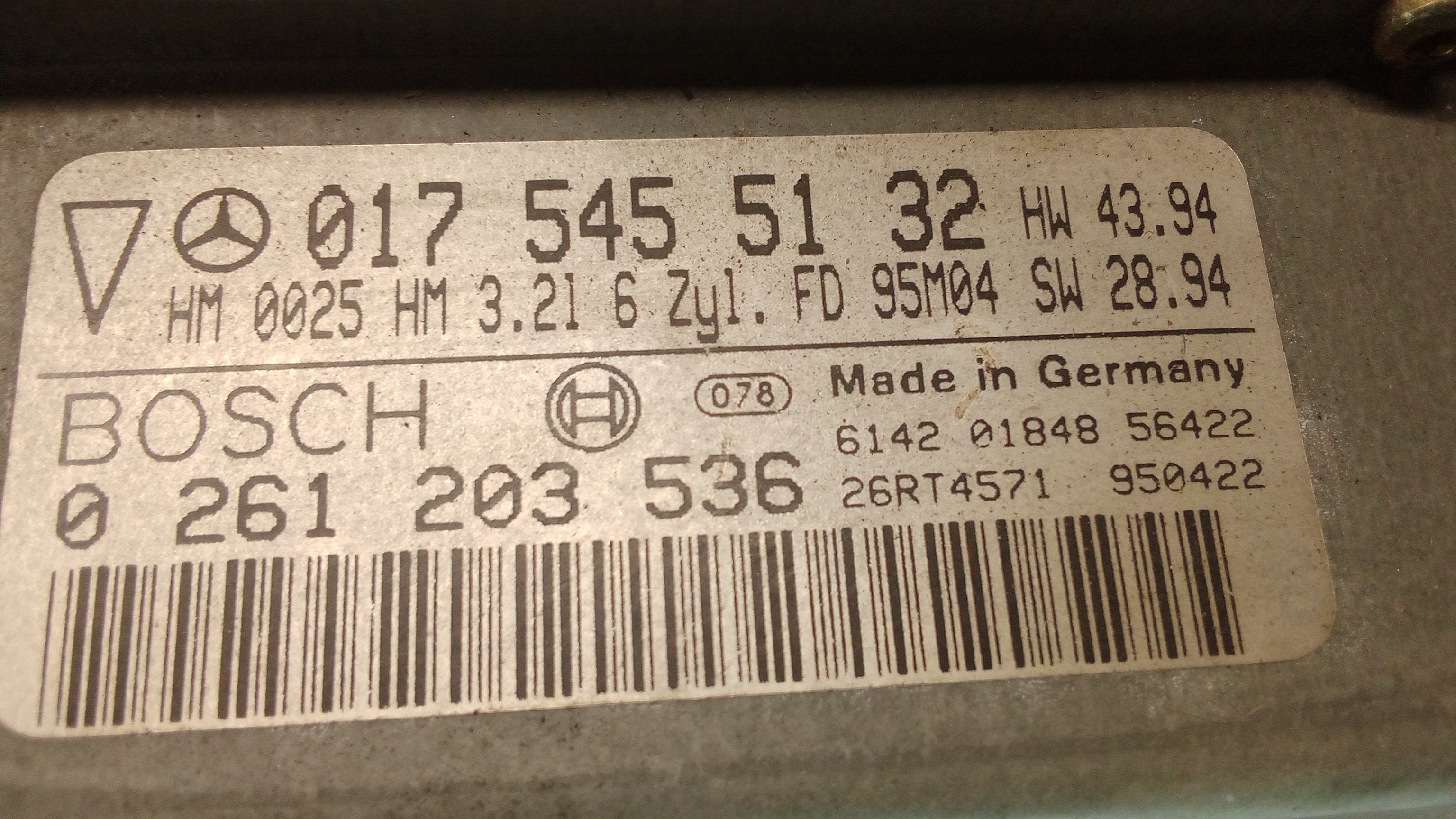 A0175455132 0261203536 SAM Motorsteuergerät STEUERGERAET #KA