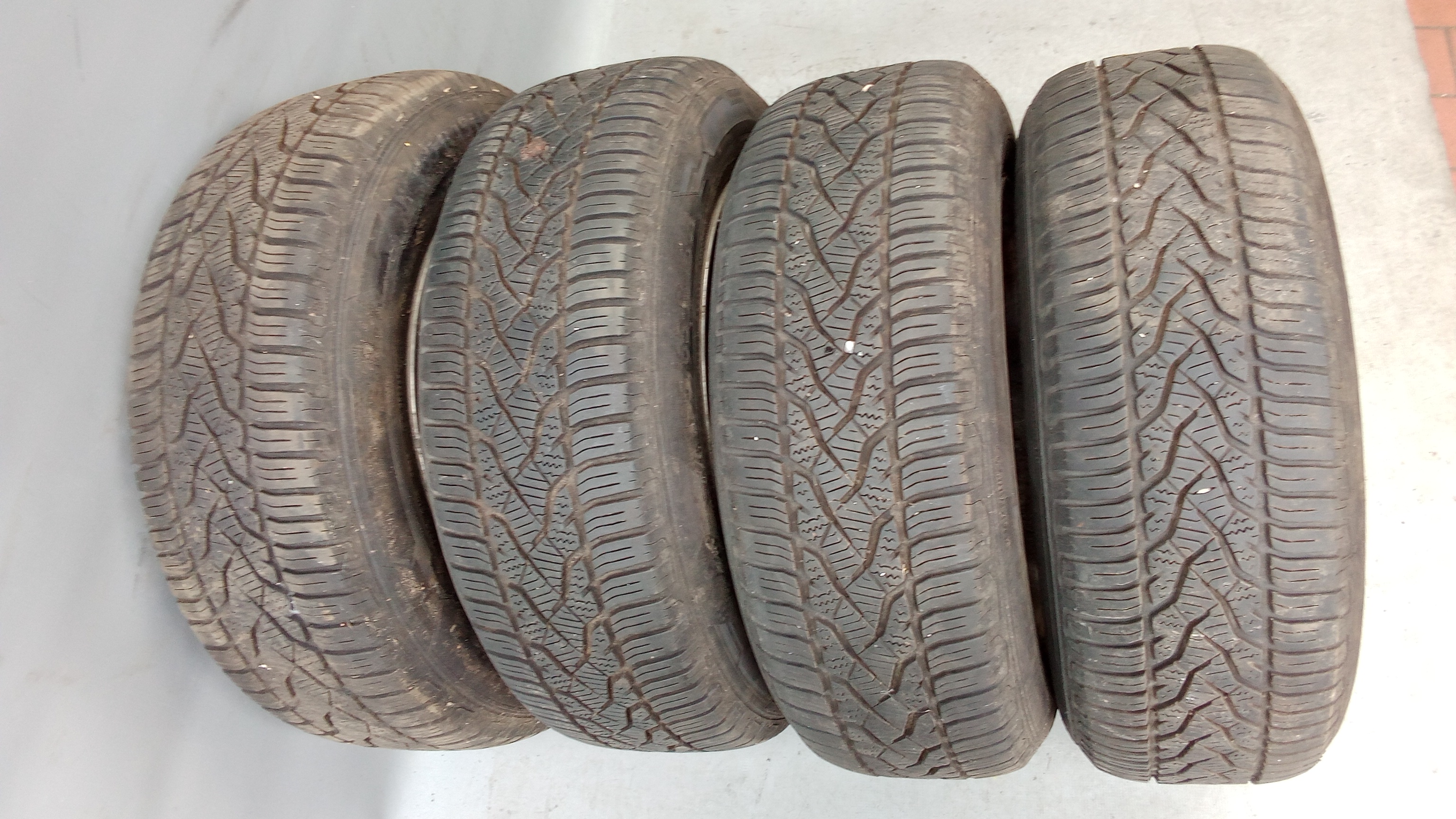 KBA45200 Mercedes W202 W208 W203 R170 Alufelgen + Allwetterreifen 7x15 et37 195 65 R15 #Hj