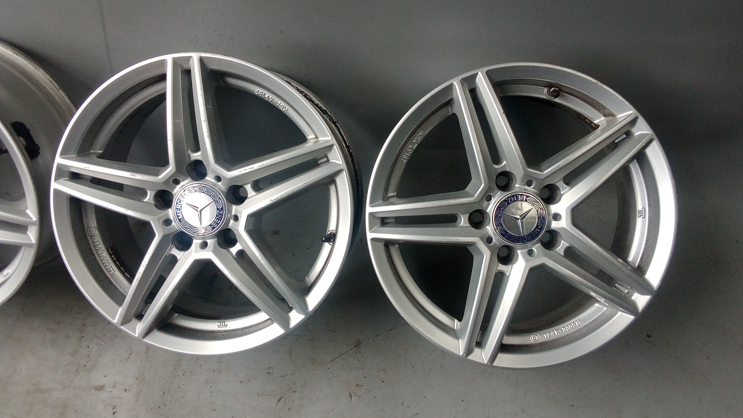 KBA 49187 4x Alufelgen Uniwheels A-B-Klasse 6,5x16 et49 LK 5x112 16" RDK #7