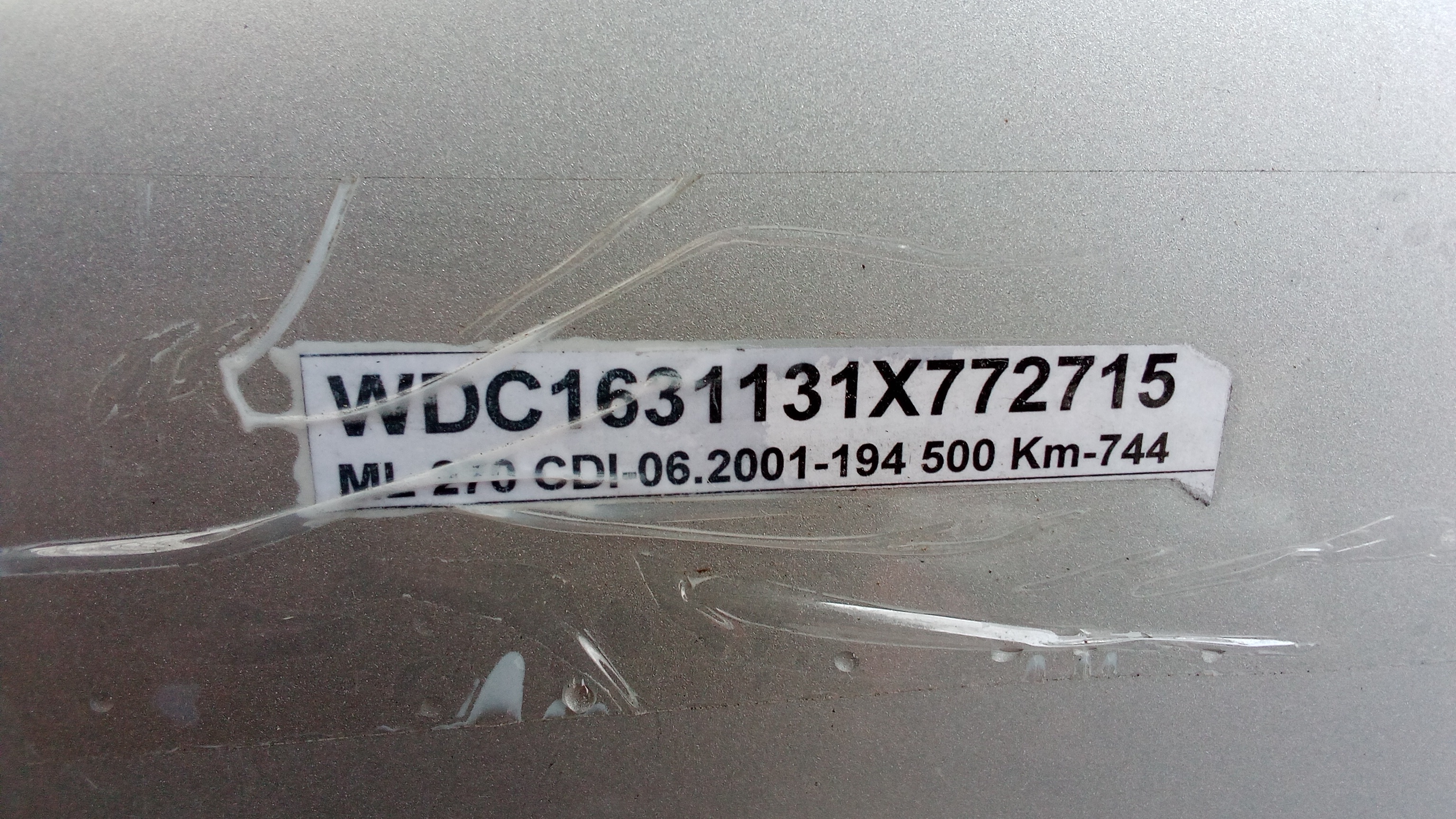A1637301505 744 Brilliantsilber W163 M-Klasse ML Fondtür Tür Hinten Links #C10