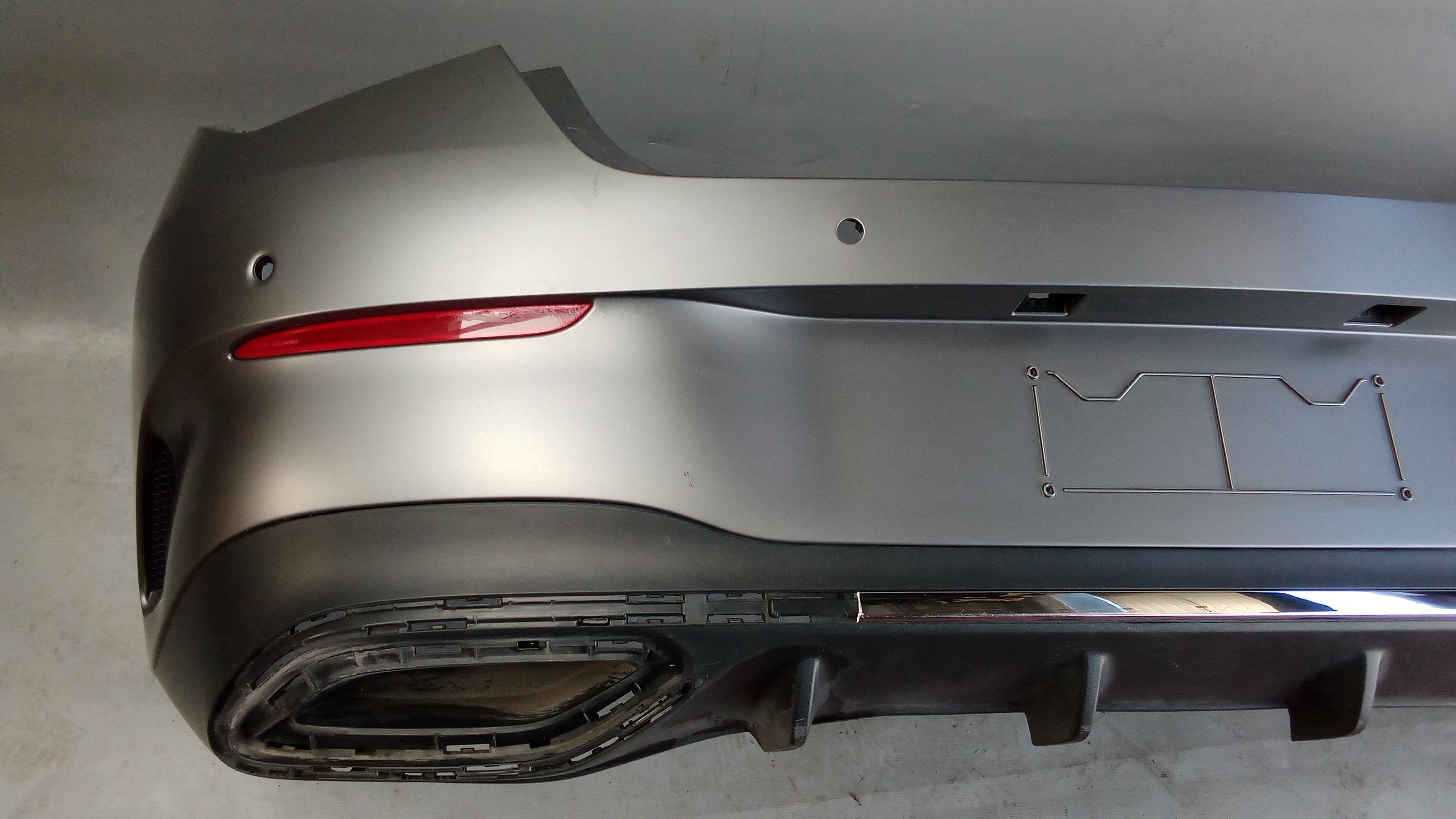 A1188859501 7662 Mercedes C118 CLA AMG Stoßstange Hinten Mountaingrau #9F