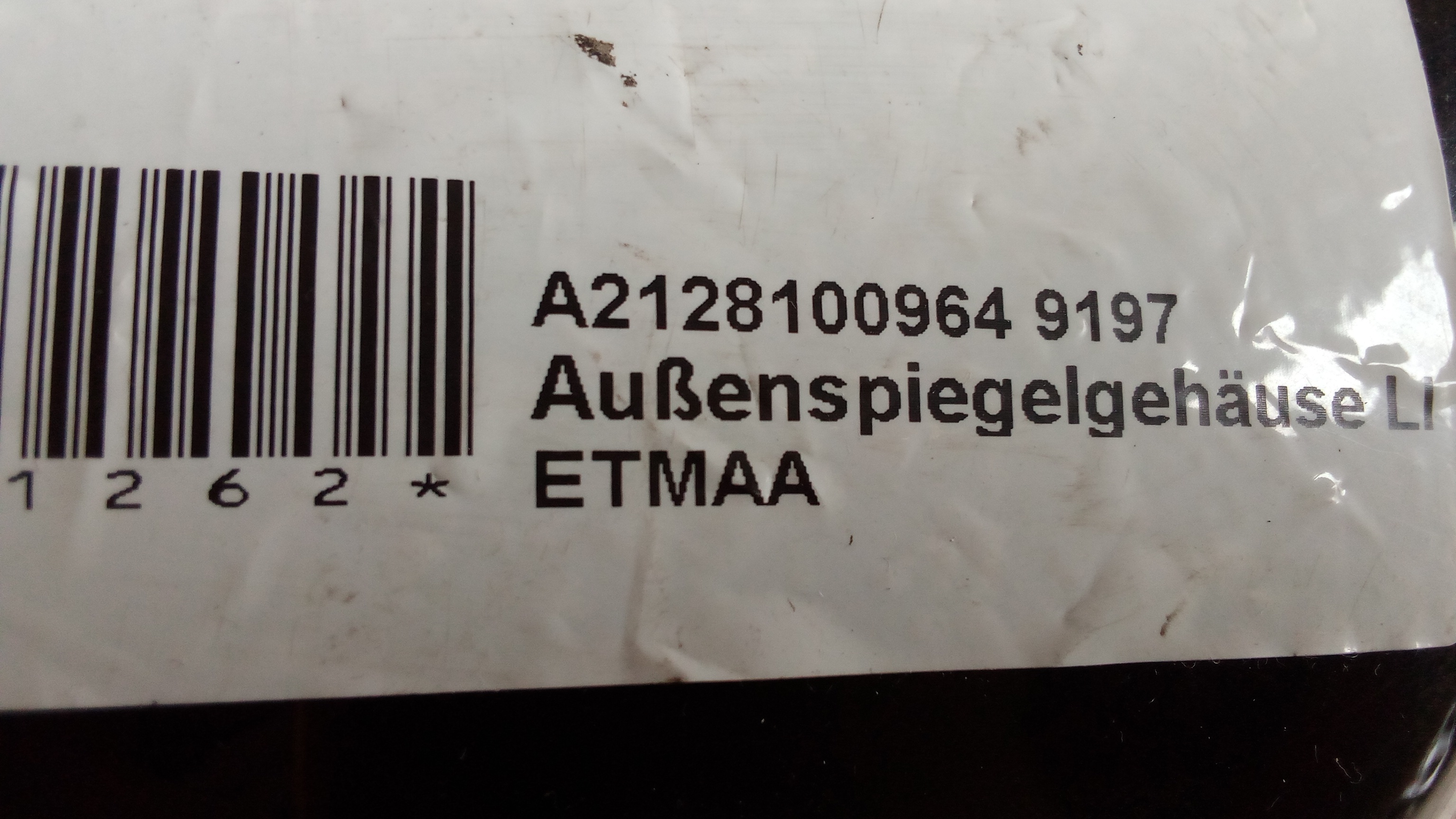 A2128100964 197 Mercedes W204 W212 Spiegelkappe Links Obsidianschwarz #12
