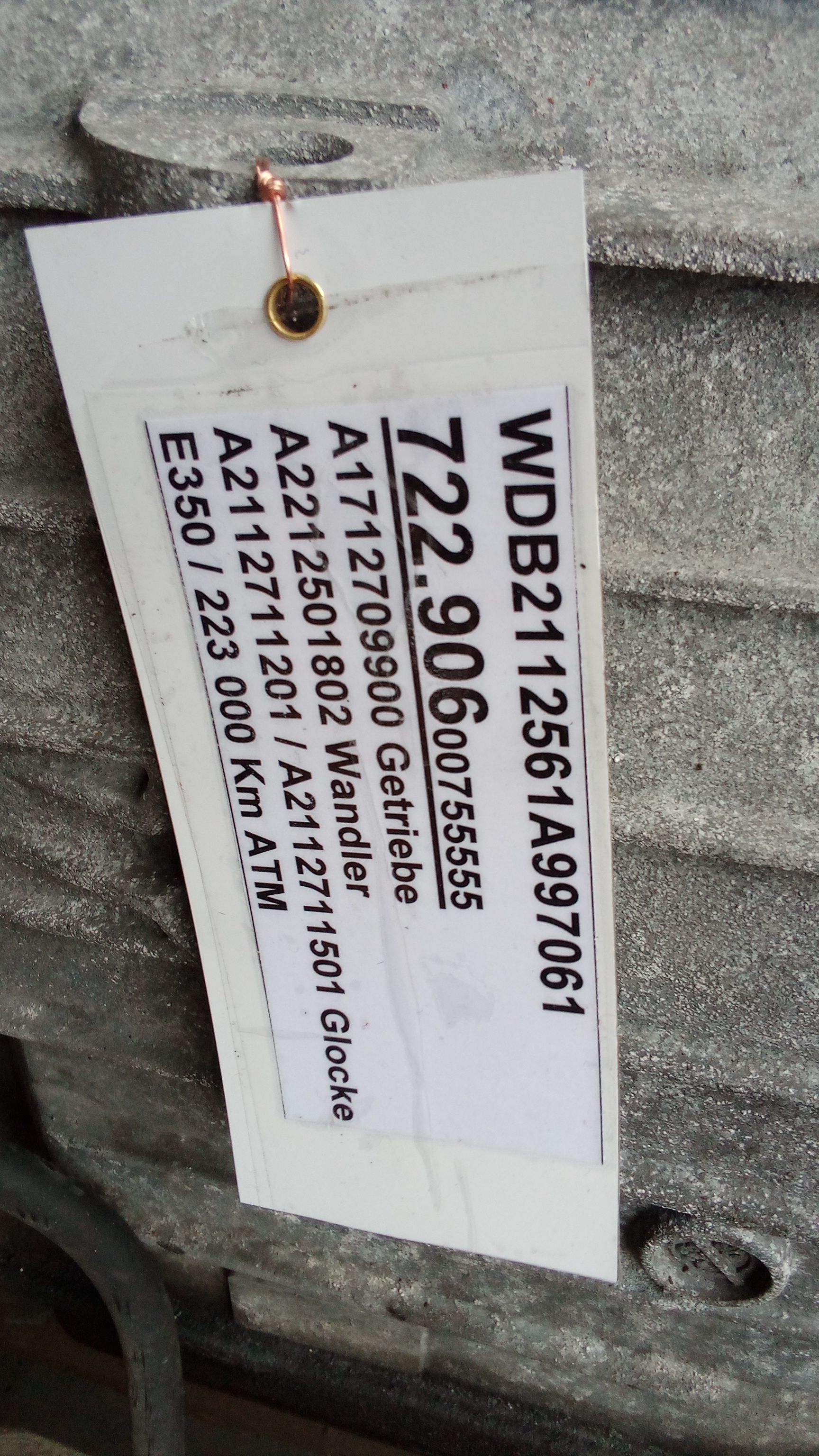 272.964 M272 722.906 Mercedes W211 E-Klasse E350 Motor + Automatikgetriebe #B1