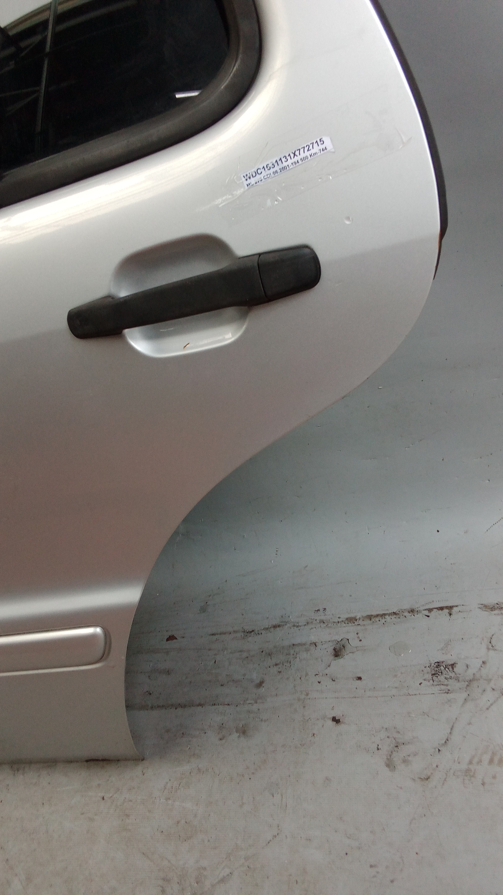 A1637301505 744 Brilliantsilber W163 M-Klasse ML Fondtür Tür Hinten Links #C10