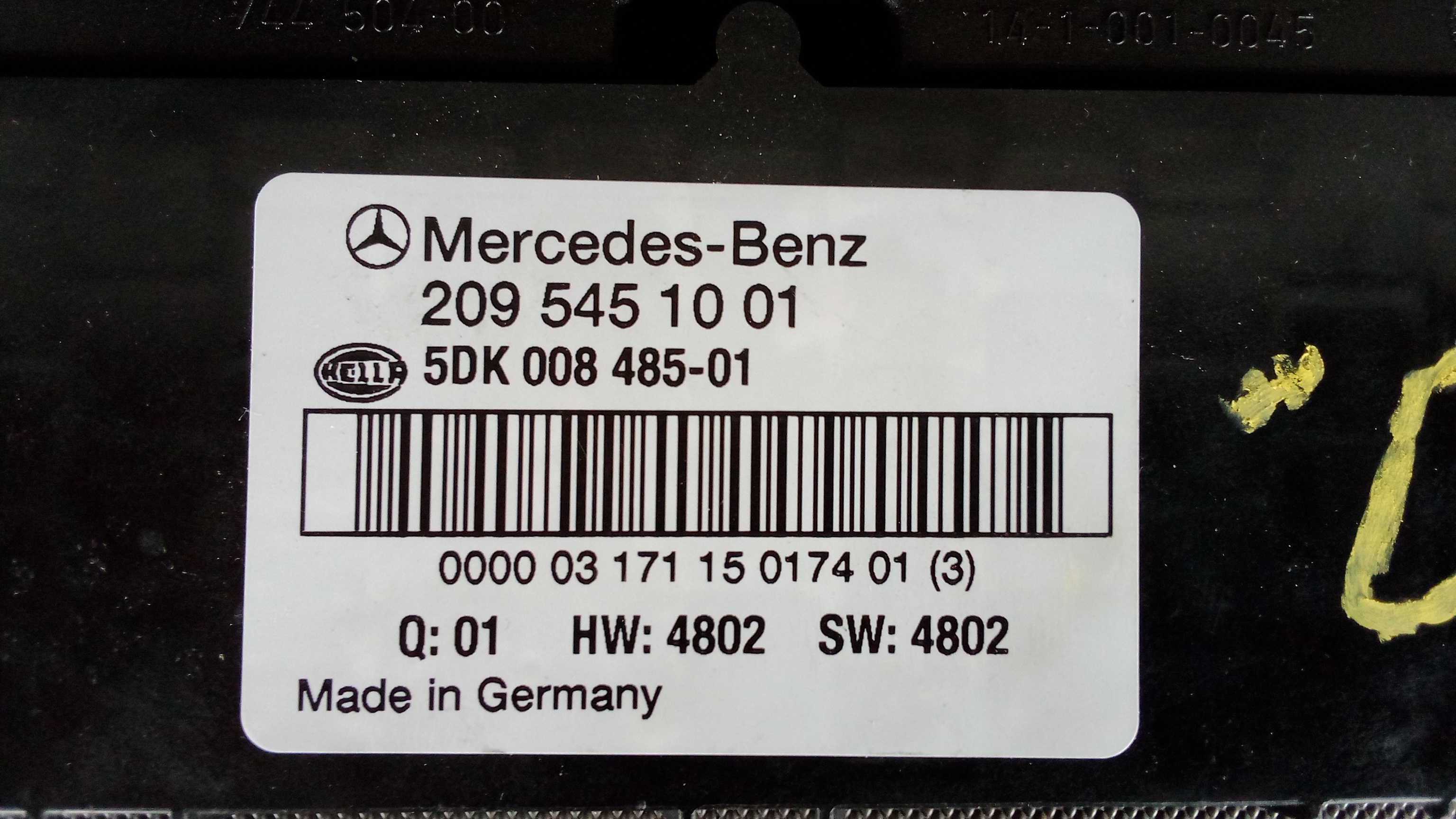 A2095451001 Mercedes W203 C-Klasse SAM Sicherungskasten Steuergerät Modul #10