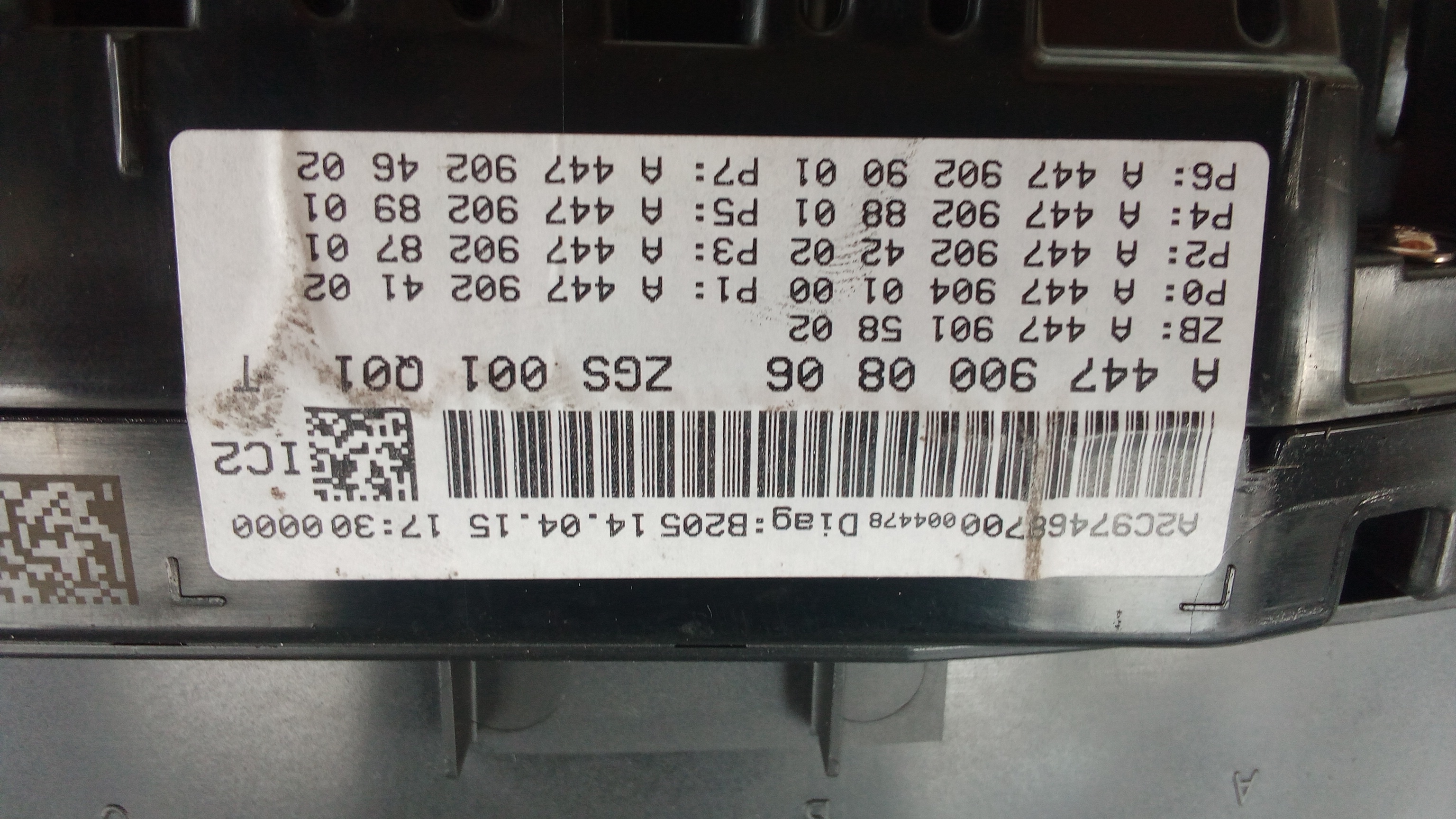 A4479003811 A4479000806 Mercedes W447 V-Klasse Vito Kombiinstrument Tacho #A