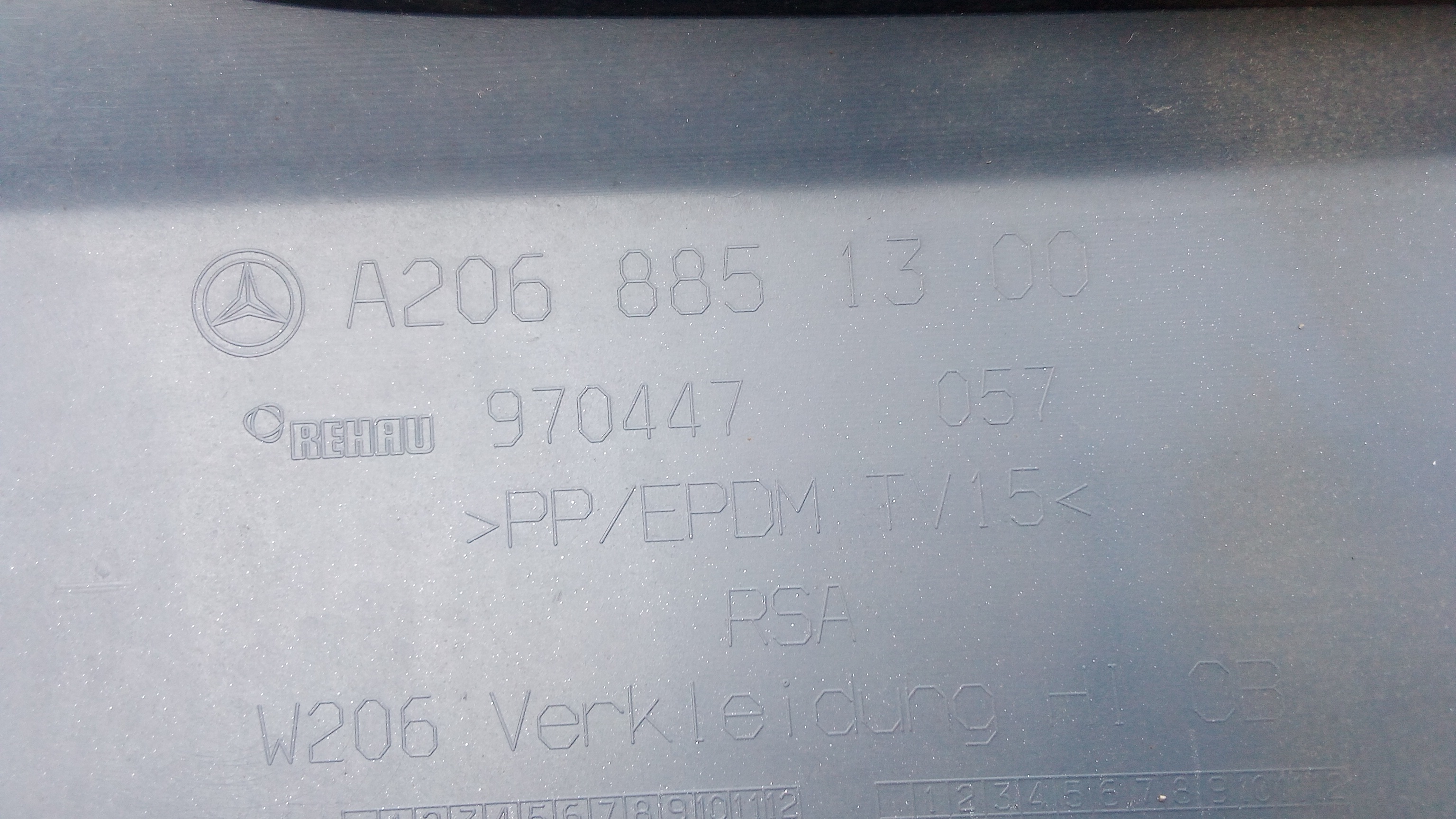  A2068851300 Mercedes W206 C-Klasse Limousine Limo Stoßstange Hinten Silber#3Q